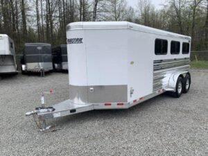 2020 19' CIMARRON BUMPER PULL 6 PEN STOCK TRAILER Online