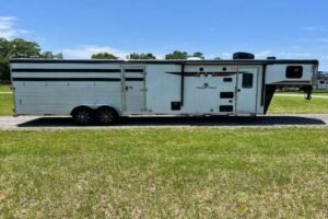 2024 Bison Trail Hand 708160 Stock Trailer with 8' Short Wall Online