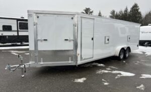 2024 E-Z Hauler 7x24 Aluminum 4-Place Drive In/Out w/Tapered Ramps, Rear Canopy Online
