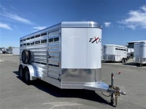 2024 Exiss Exhibitor Mini 615 Bumper Pull Stock Trailer, 8 pens Online