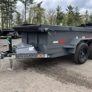 2024 RawMaxx 5X10 7K Powder Coated Dump Trailer w/Tarp Kit Online