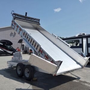2025 Mission Trailers 7x16 14K Aluminum Hydraulic Dump w/Ramps, HD D-Rings, Barn Doors, Tarp Kit Online