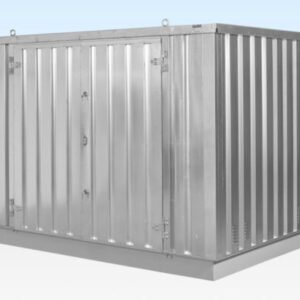 4M X 2.1M Flat Pack Container Store – Galvanised Online