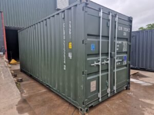 New 20Ft Shipping Container One Trip Green Easy Opening Door Online