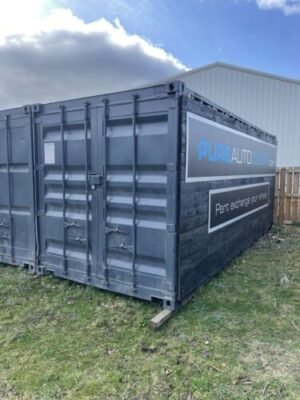 Shipping Container 20Ft Dark Grey With Black Timber Cladding Online